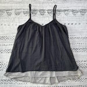Stark X Anthropologie XS Gray Tank Top Layered Camisole Cotton Flowy